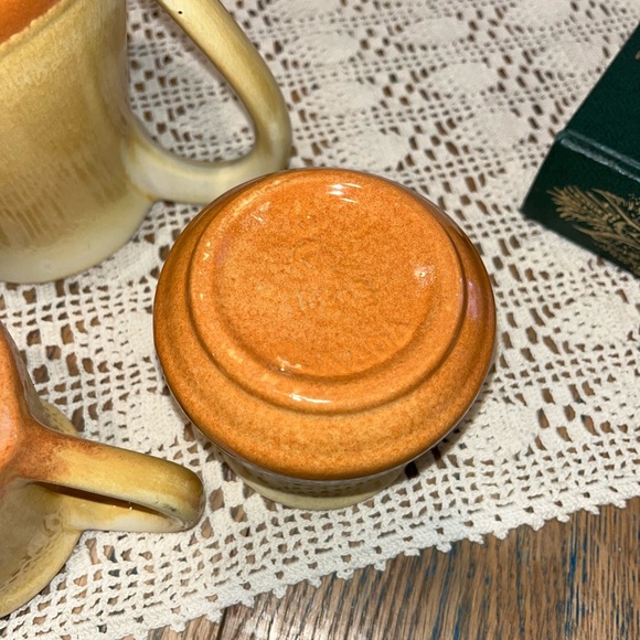 💛 VINTAGE BEAUCE CERAMIC SET – MUSTARD GLAZE – 7 PCS - Picture 7 of 9